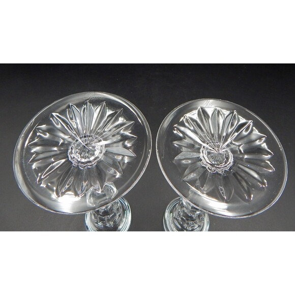 Rogaska Richmond Pattern Crystal Taper Candle Holder Pair Handmade Yugoslavia - Picture 6 of 10